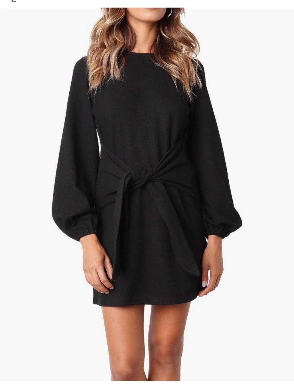 Amazon Tie Black Dress! Size Large